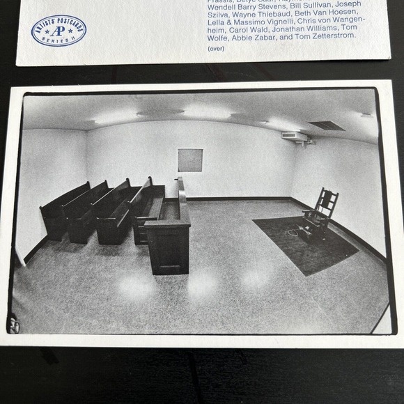 Artists Postcards 1978 Vintage - Fred W. McDarrah Electric Chair Photograph - Picture 2 of 10